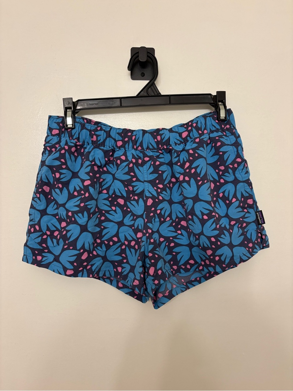 Patagonia Barely Baggies 2.5" Shorts Pollen Confetti Dolomite Blue Women’s Small